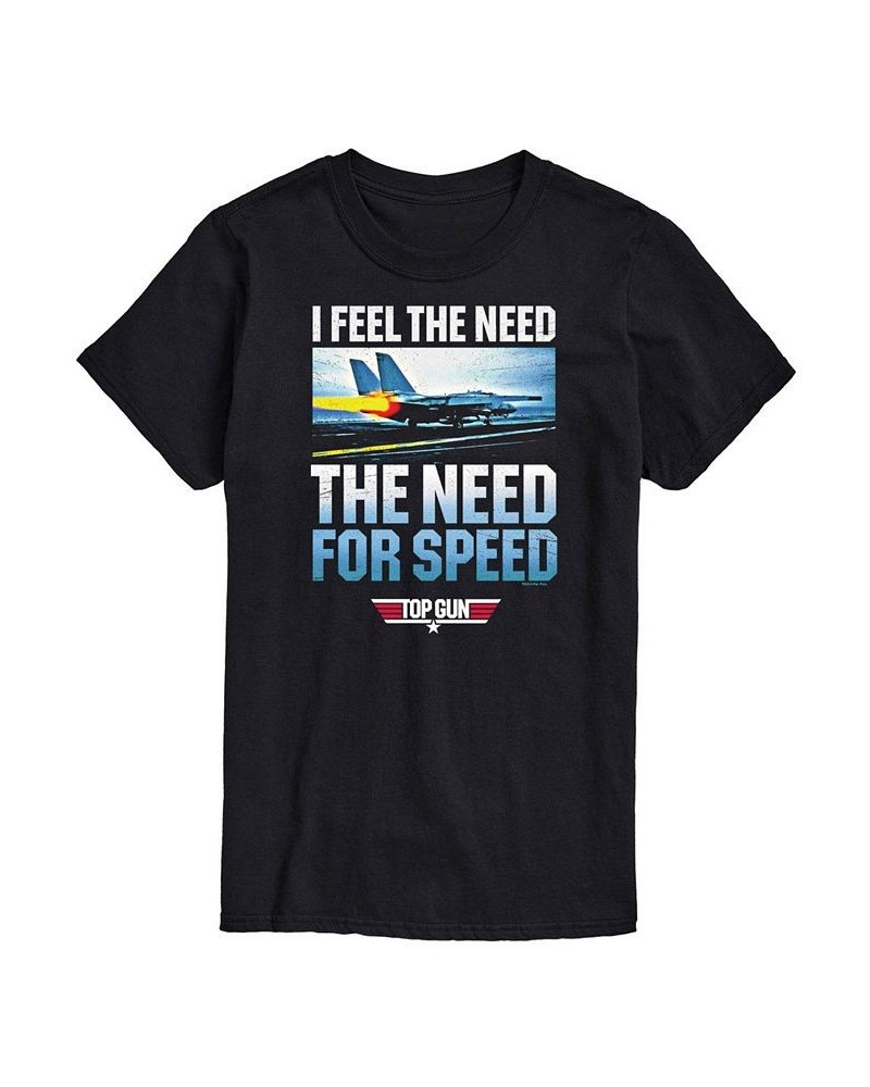 Men's Top Gun Need For Speed Printed T-shirt Black $20.99 T-Shirts