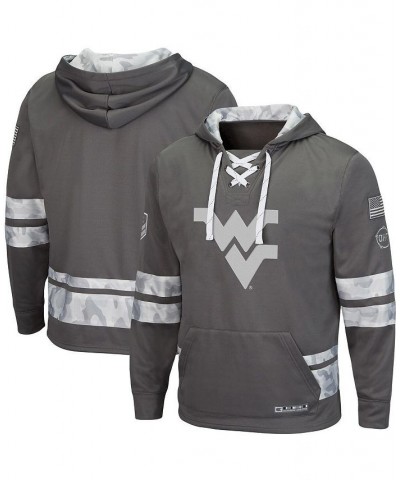 Men's Gray West Virginia Mountaineers OHT Military-Inspired Appreciation Lace-Up Pullover Hoodie $40.79 Sweatshirt