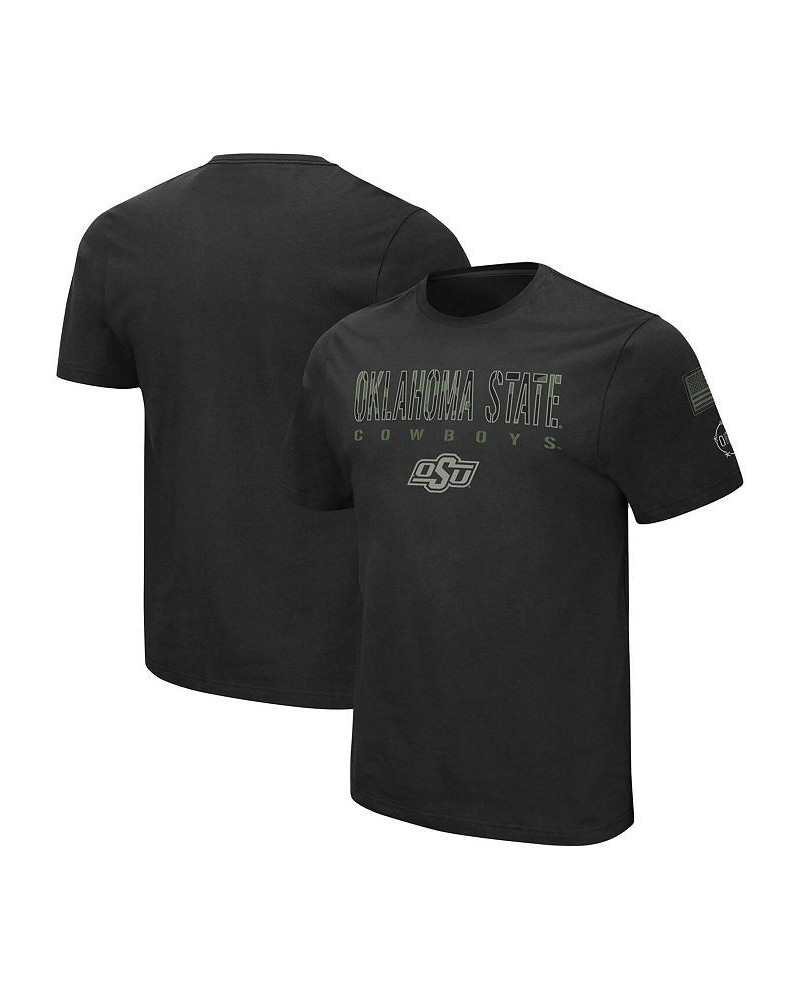 Men's Black Oklahoma State Cowboys Big and Tall OHT Military-inspired Appreciation Informer T-shirt $24.50 T-Shirts