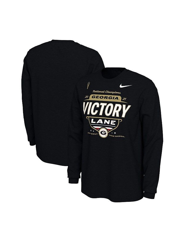 Men's Black Georgia Bulldogs College Football Playoff 2021 National Champions Locker Room Long Sleeve T-shirt $18.40 T-Shirts