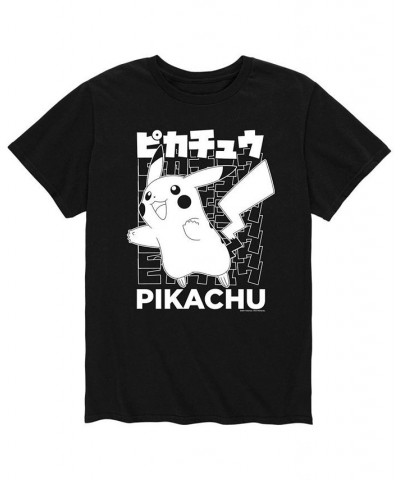 Men's Pokemon Pikachu T-shirt Black $19.24 T-Shirts