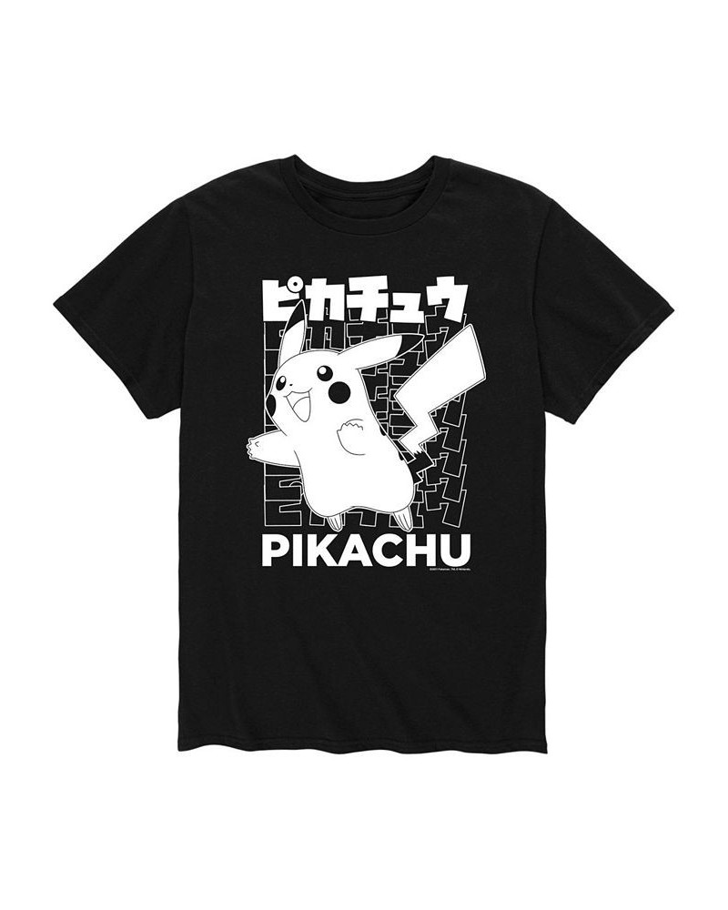 Men's Pokemon Pikachu T-shirt Black $19.24 T-Shirts