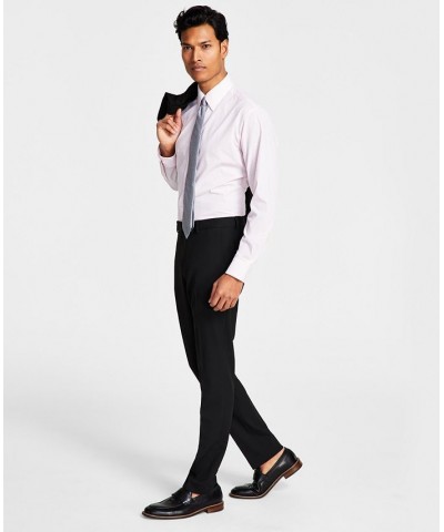 Men's Skinny-Fit Stretch Suit Pants Black Solid $71.05 Suits