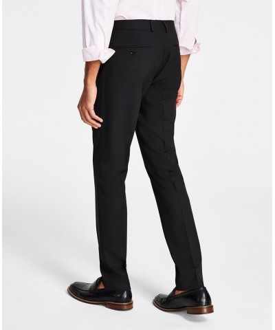 Men's Skinny-Fit Stretch Suit Pants Black Solid $71.05 Suits