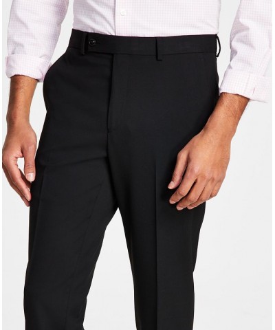 Men's Skinny-Fit Stretch Suit Pants Black Solid $71.05 Suits