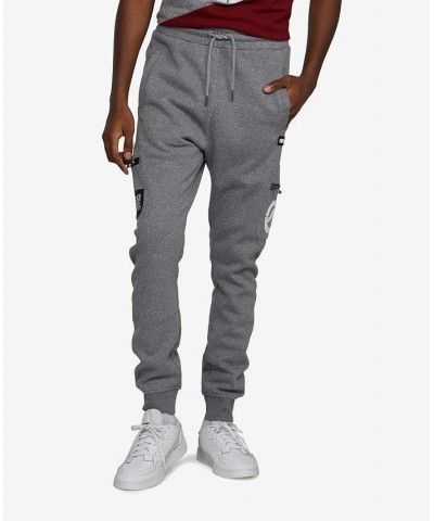 Men's Big and Tall Simple Story Cargo Fleece Joggers Gray 1 $35.36 Pants