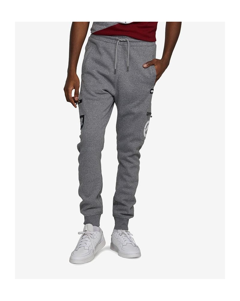 Men's Big and Tall Simple Story Cargo Fleece Joggers Gray 1 $35.36 Pants