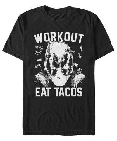 Men's Workout Tacos Short Sleeve T-shirt Black $14.00 T-Shirts