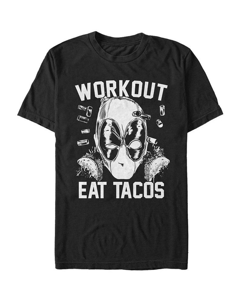 Men's Workout Tacos Short Sleeve T-shirt Black $14.00 T-Shirts