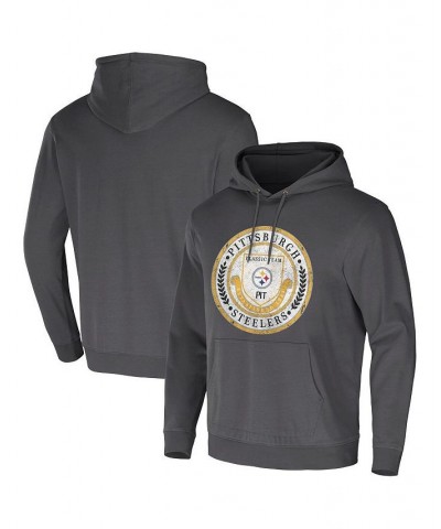 Men's NFL x Darius Rucker Collection by Charcoal Pittsburgh Steelers Washed Pullover Hoodie $29.90 Sweatshirt