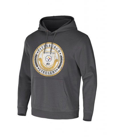 Men's NFL x Darius Rucker Collection by Charcoal Pittsburgh Steelers Washed Pullover Hoodie $29.90 Sweatshirt