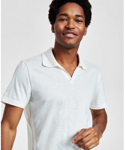 Men's Luca Classic-Fit Short-Sleeve Open-Placket Polo Shirt White $15.29 Shirts