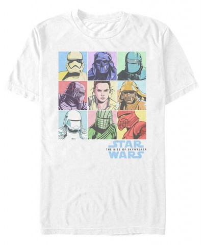 Star Wars Men's Rise of Skywalker Rainbow Pastel Character Box Up T-shirt White $14.35 T-Shirts