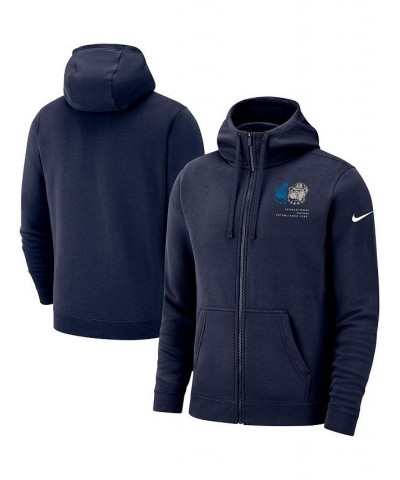 Men's Navy Georgetown Hoyas Club Full-Zip Hoodie $40.80 Sweatshirt