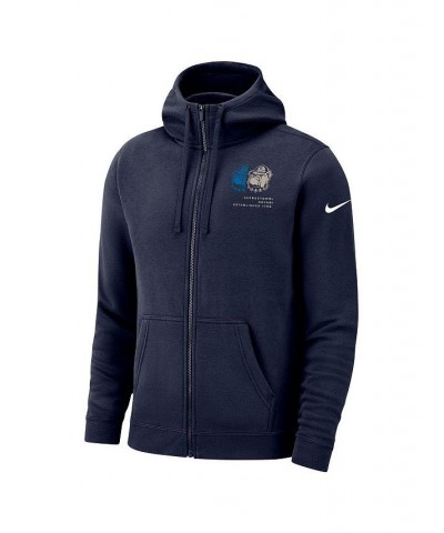 Men's Navy Georgetown Hoyas Club Full-Zip Hoodie $40.80 Sweatshirt