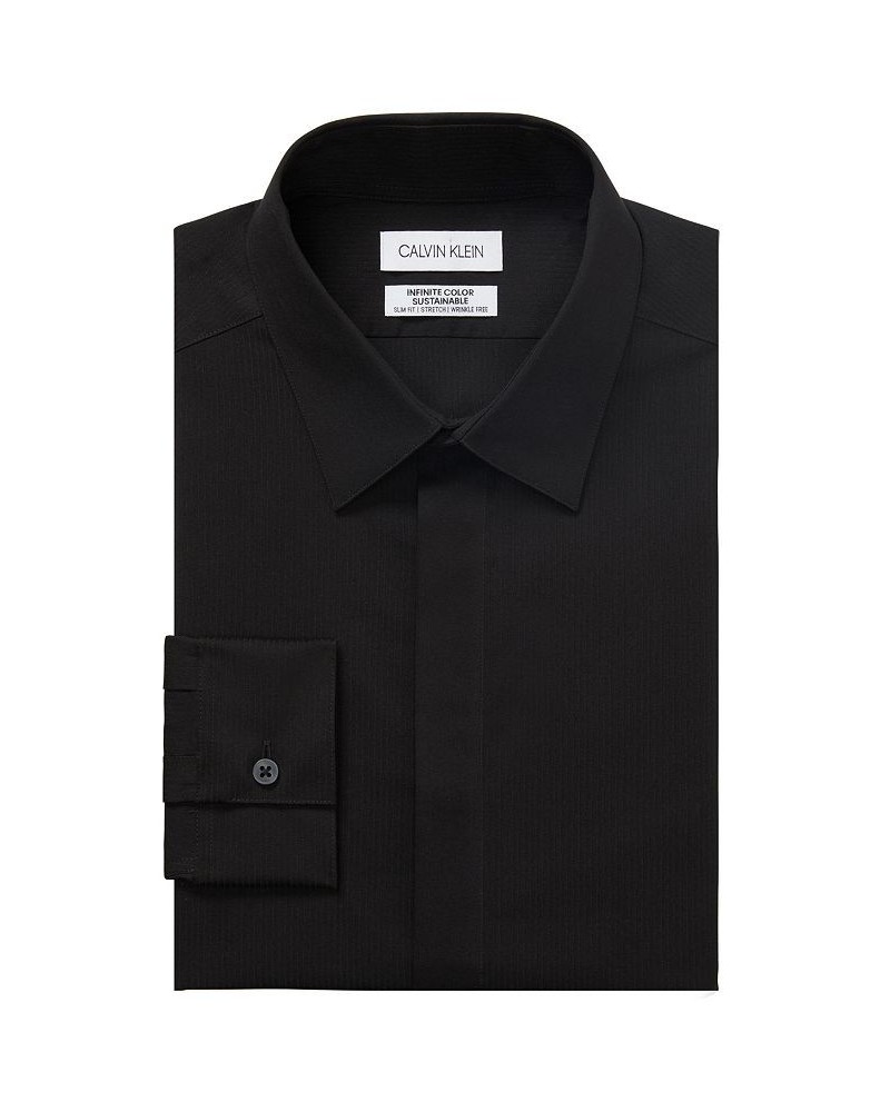 Men's Infinite Color Slim Fit Dress Shirt Black $29.40 Dress Shirts