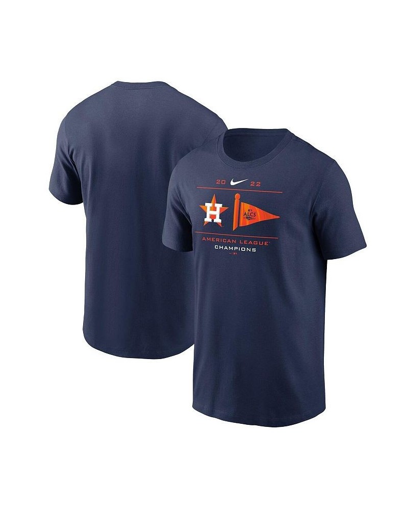 Men's Navy Houston Astros 2022 American League Champions Pennant T-Shirt $23.50 T-Shirts