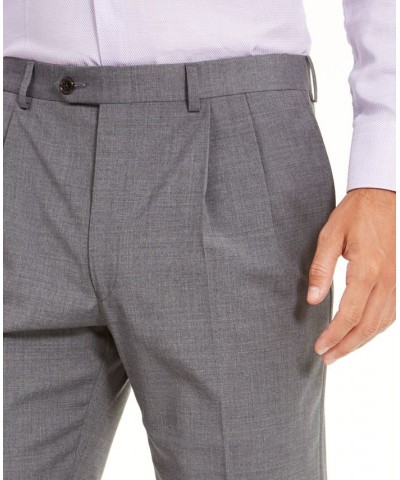 Men's Wool Blend Classic-Fit UltraFlex Stretch Double-Reverse Pleated Dress Pants PD01 $60.00 Pants