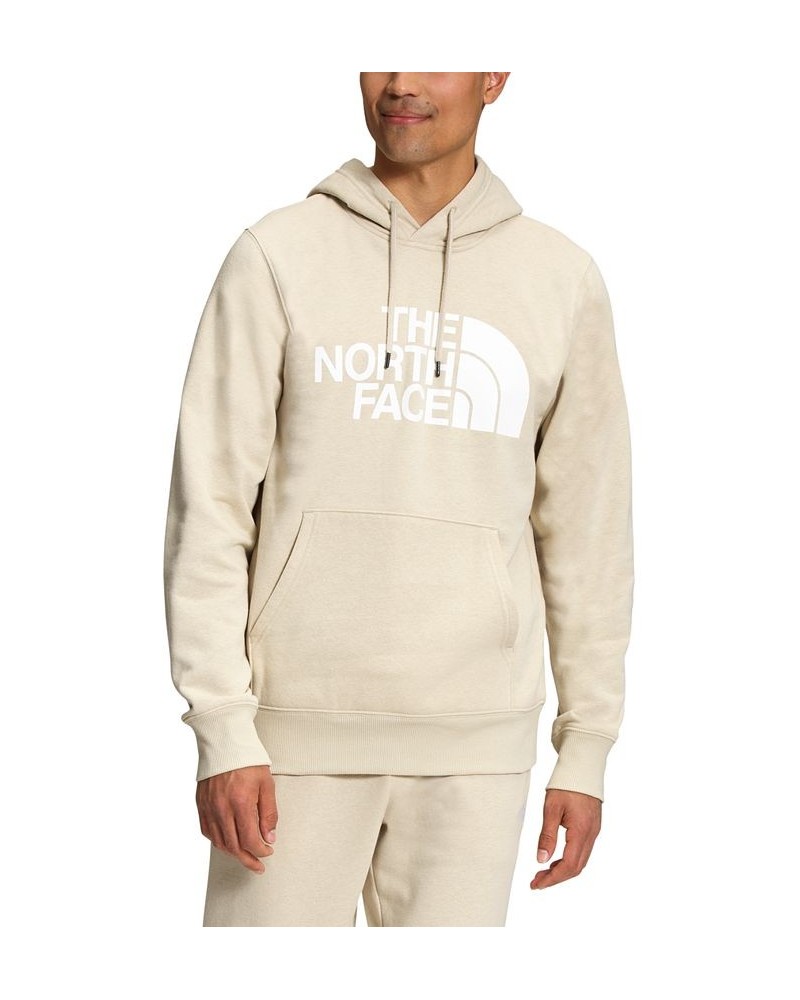 Men's Half Dome Logo Hoodie Gravel/tnf White $30.36 Sweatshirt