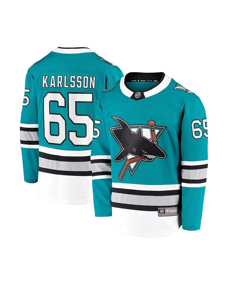 Men's Erik Karlsson Teal San Jose Sharks 30th Anniversary Premier Breakaway Player Jersey $64.75 Jersey