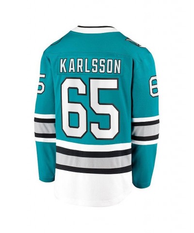 Men's Erik Karlsson Teal San Jose Sharks 30th Anniversary Premier Breakaway Player Jersey $64.75 Jersey