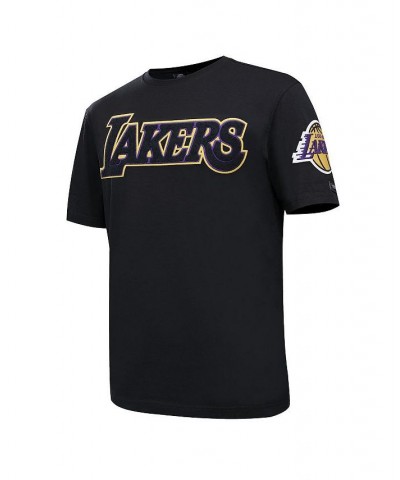 Men's Black Los Angeles Lakers Chenille T-shirt $27.02 T-Shirts