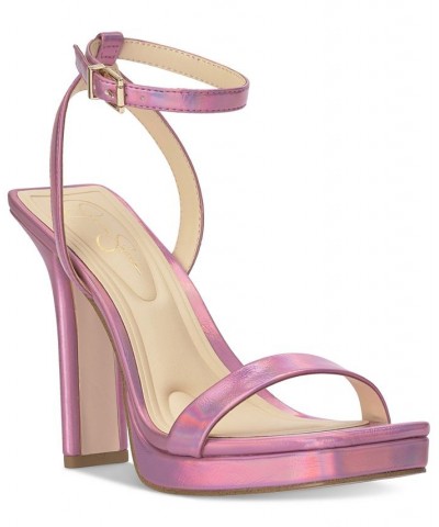 Adonia Ankle-Strap Platform Sandals Pink $39.60 Shoes