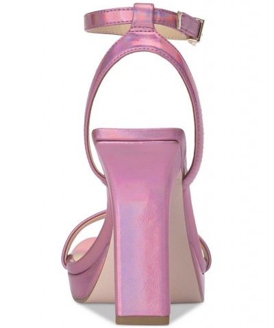 Adonia Ankle-Strap Platform Sandals Pink $39.60 Shoes