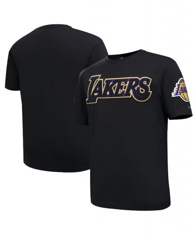 Men's Black Los Angeles Lakers Chenille T-shirt $27.02 T-Shirts