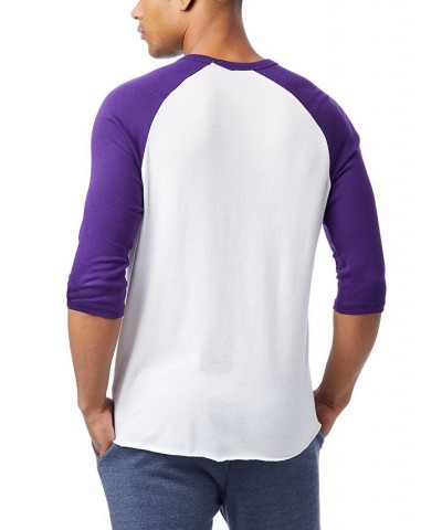 Men's Keeper Eco Jersey Baseball T-shirt White, Deep Violet $29.70 T-Shirts