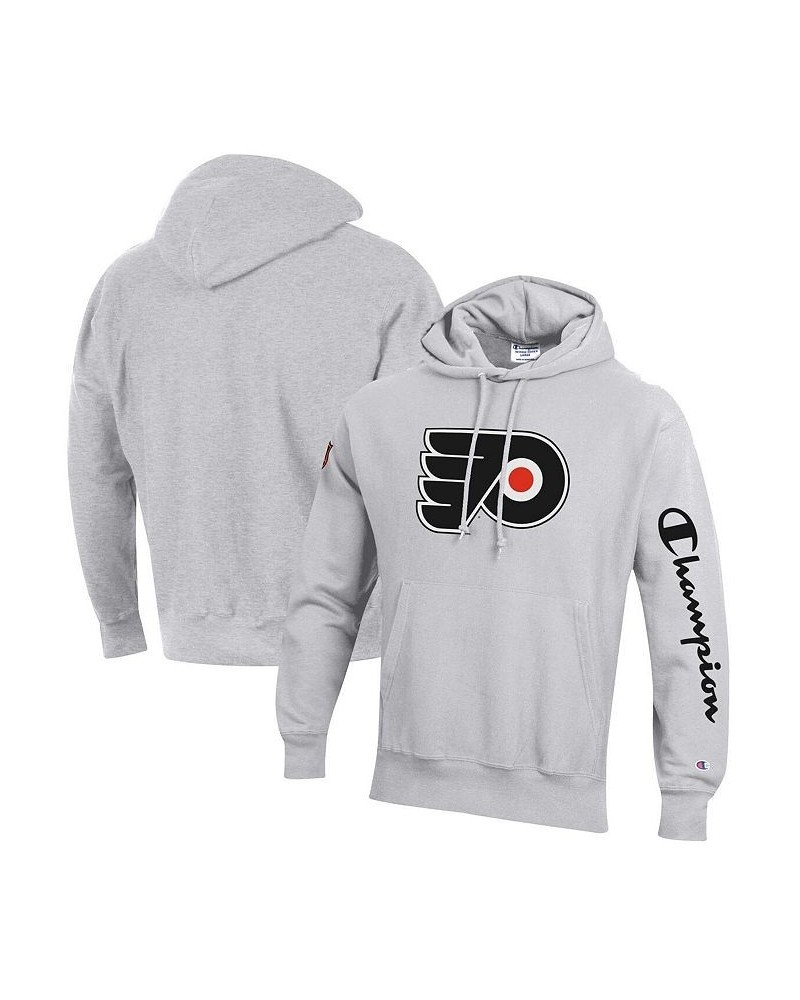 Men's Heathered Gray Philadelphia Flyers Reverse Weave Pullover Hoodie $35.00 Sweatshirt