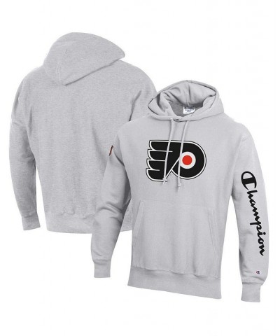 Men's Heathered Gray Philadelphia Flyers Reverse Weave Pullover Hoodie $35.00 Sweatshirt