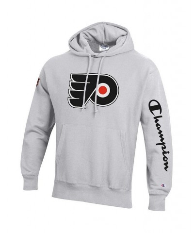 Men's Heathered Gray Philadelphia Flyers Reverse Weave Pullover Hoodie $35.00 Sweatshirt