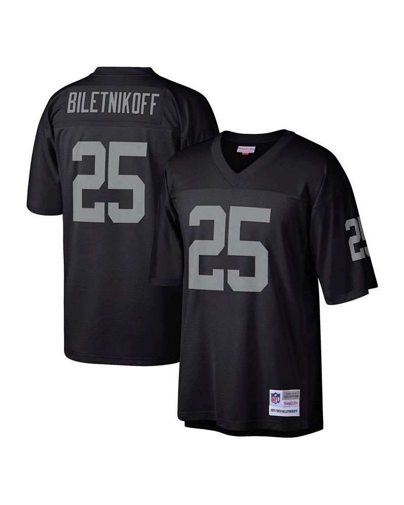 Men's Fred Biletnikoff Black Las Vegas Raiders Retired Player Legacy Replica Jersey $62.40 Jersey