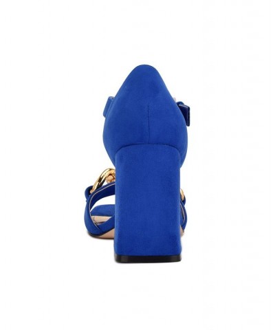 Women's Jerri Dress Sandals Blue $35.70 Shoes