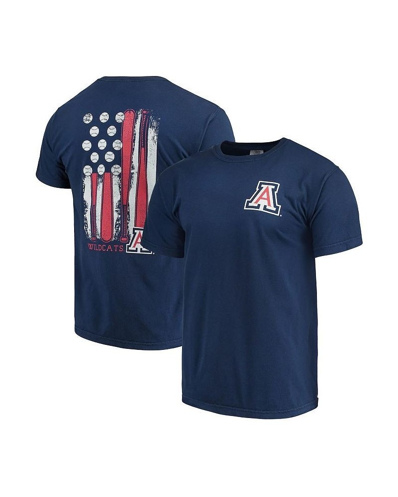 Men's Navy Arizona Wildcats Baseball Flag Comfort Colors T-shirt $23.93 T-Shirts