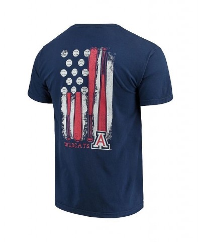 Men's Navy Arizona Wildcats Baseball Flag Comfort Colors T-shirt $23.93 T-Shirts