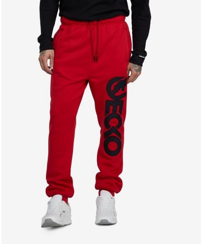 Men's Big and Tall High Standing Joggers Red $33.64 Pants