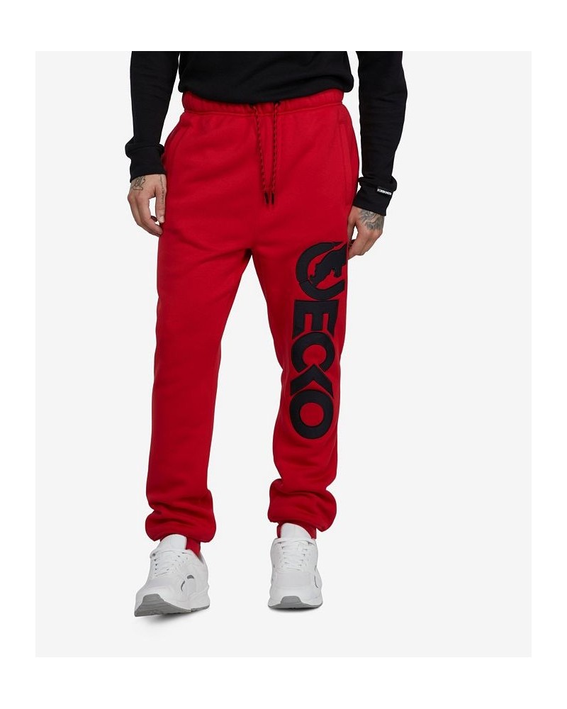 Men's Big and Tall High Standing Joggers Red $33.64 Pants