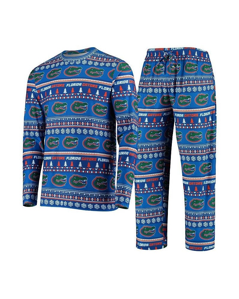 Men's Royal Florida Gators Ugly Sweater Knit Long Sleeve Top and Pant Set $30.75 Pajama