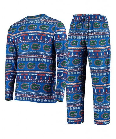 Men's Royal Florida Gators Ugly Sweater Knit Long Sleeve Top and Pant Set $30.75 Pajama