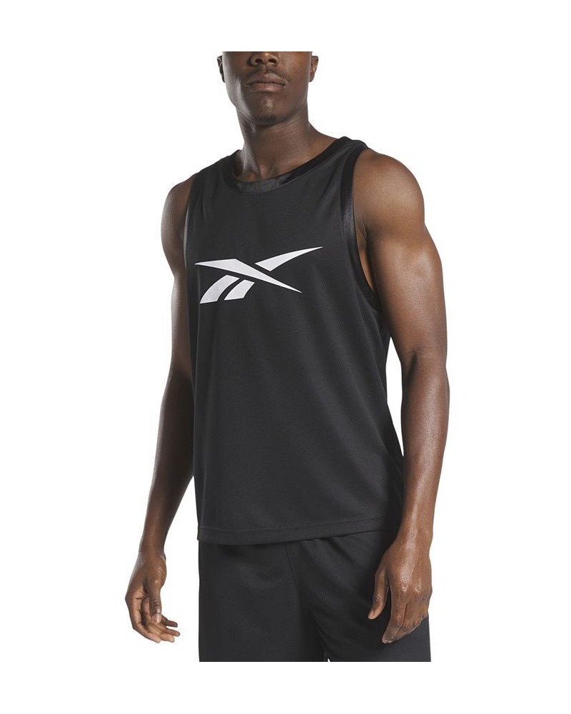 Men's Basketball Mesh Logo Tank Black $24.75 T-Shirts