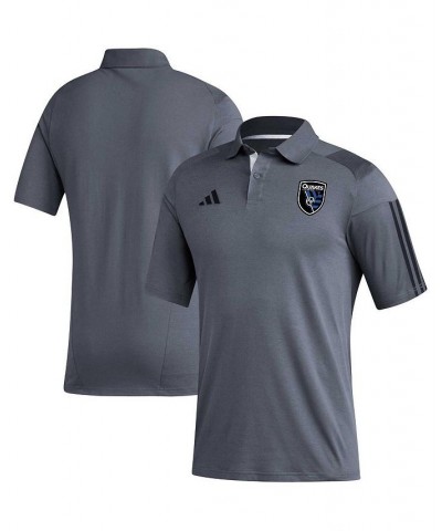 Men's Gray San Jose Earthquakes 2023 On-Field Training Polo Shirt $26.00 Polo Shirts