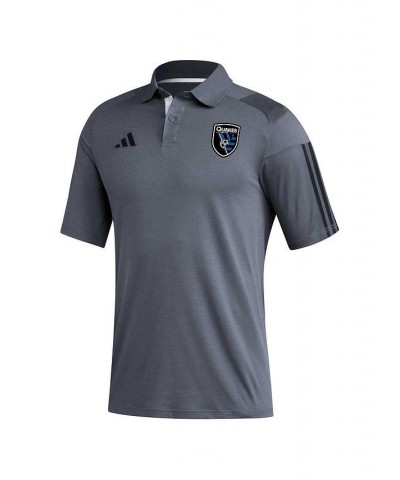 Men's Gray San Jose Earthquakes 2023 On-Field Training Polo Shirt $26.00 Polo Shirts