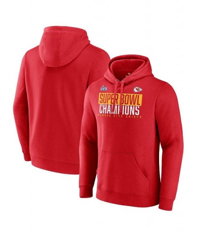 Men's Branded Red Kansas City Chiefs Super Bowl LVII Champions Big and Tall Foam Finger Pullover Hoodie $42.30 Sweatshirt