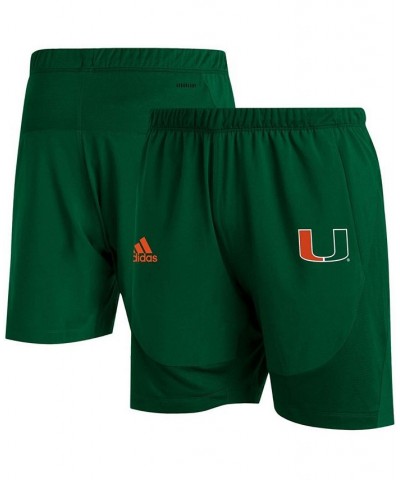 Men's Big and Tall Green Miami Hurricanes 2021 Sideline Aeroready Training Shorts $19.27 Shorts