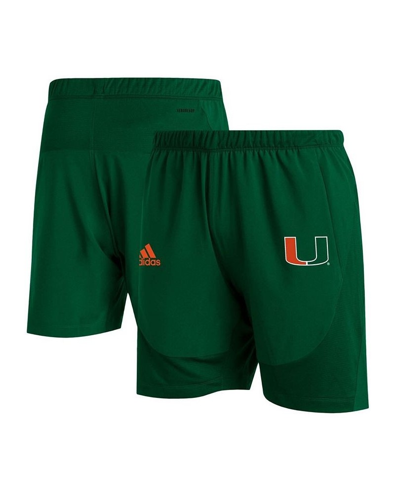 Men's Big and Tall Green Miami Hurricanes 2021 Sideline Aeroready Training Shorts $19.27 Shorts