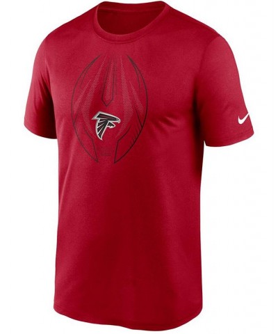 Men's Big and Tall Red Atlanta Falcons Team Legend Icon Performance T-shirt $20.70 T-Shirts