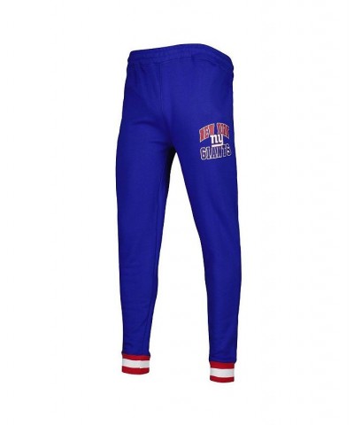 Men's Royal New York Giants Blitz Fleece Jogger Pants $53.00 Pants