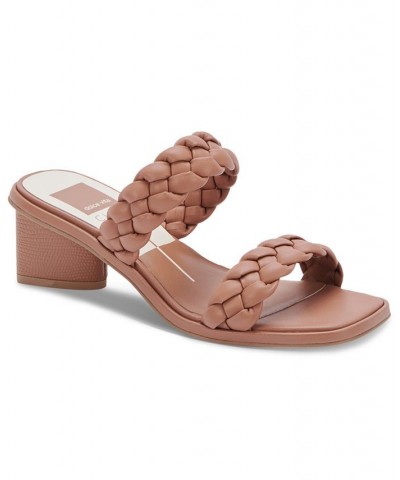 Women's Ronin Braided Block-Heel Sandals PD03 $57.50 Shoes